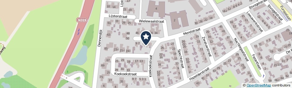 Kaartweergave Merelstraat 3 in Winterswijk