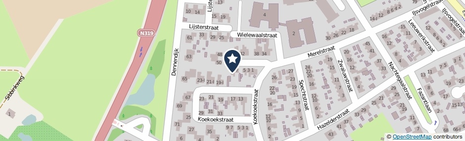 Kaartweergave Merelstraat 9 in Winterswijk