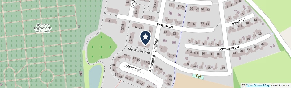 Kaartweergave Merwedestraat 7 in Winterswijk