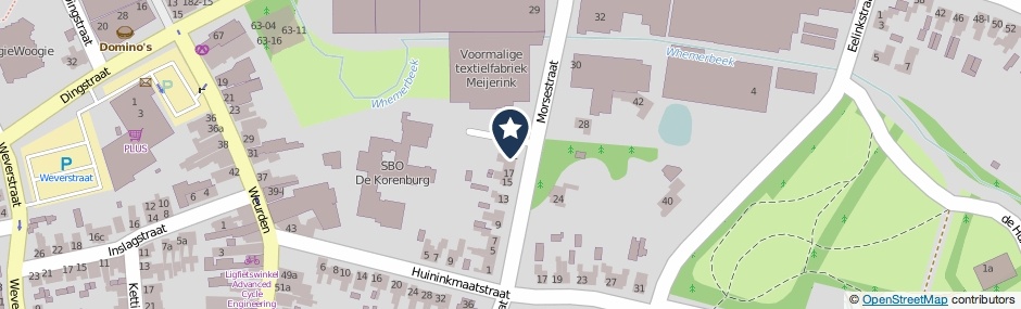 Kaartweergave Morsestraat 21 in Winterswijk