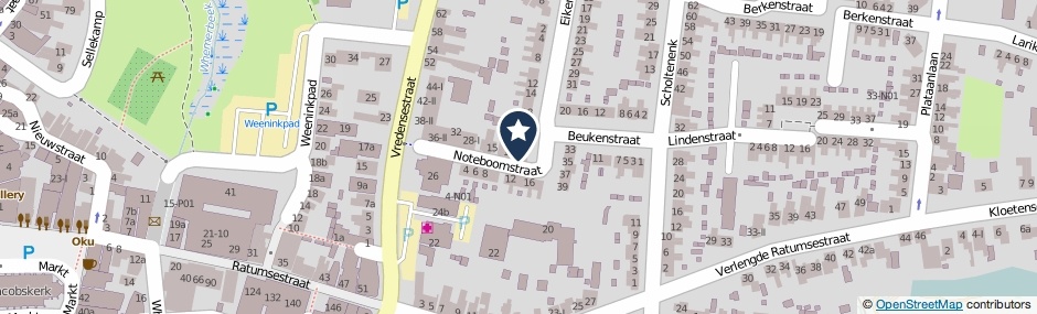 Kaartweergave Noteboomstraat 21 in Winterswijk