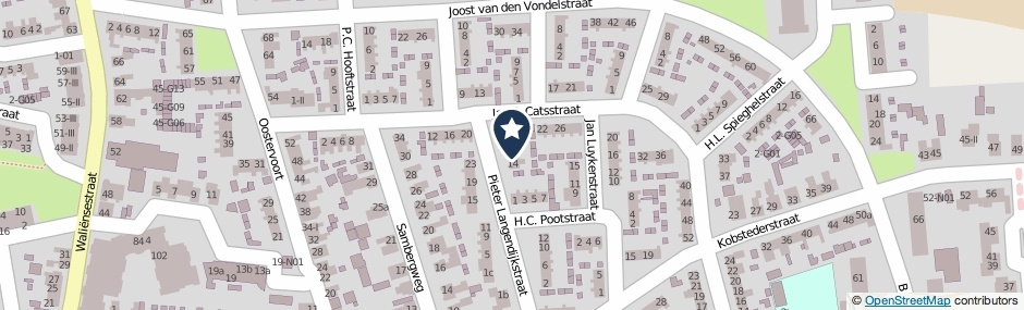 Kaartweergave Pieter Langendijkstraat 16 in Winterswijk