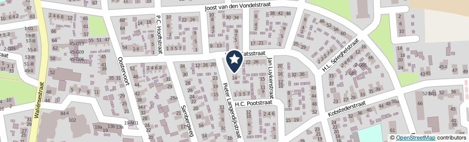 Kaartweergave Pieter Langendijkstraat 18 in Winterswijk
