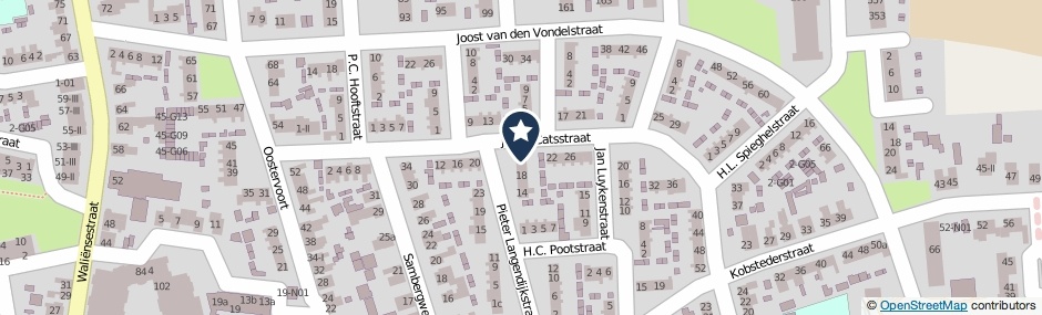 Kaartweergave Pieter Langendijkstraat 22 in Winterswijk