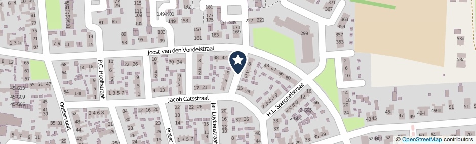 Kaartweergave Roemer Visscherstraat in Winterswijk
