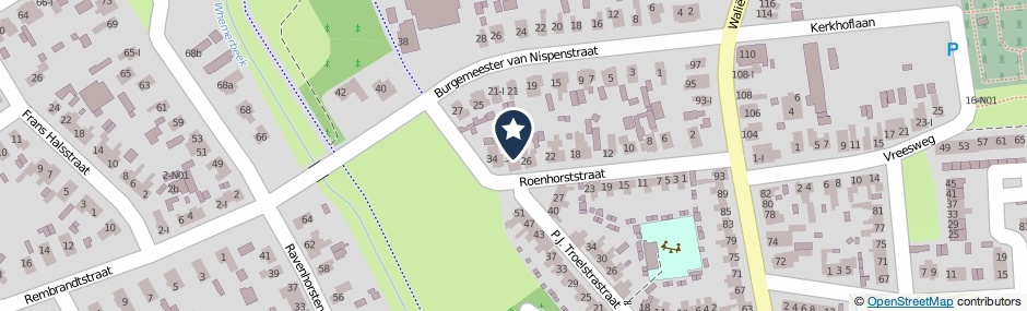 Kaartweergave Roenhorststraat 28 in Winterswijk