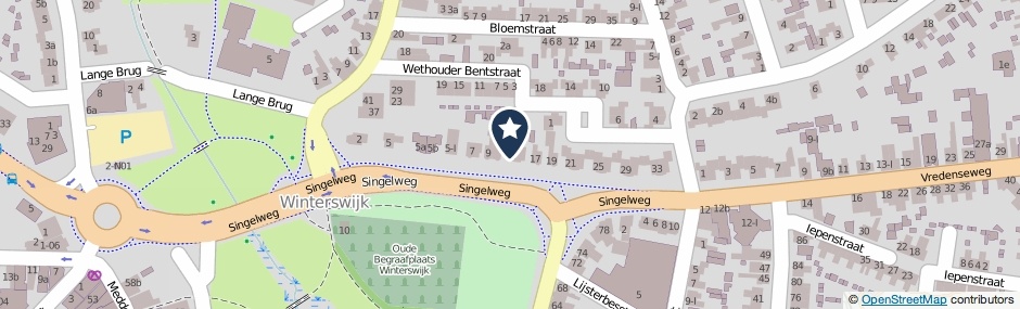 Kaartweergave Singelweg 13 in Winterswijk