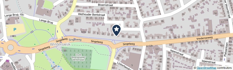 Kaartweergave Singelweg 21 in Winterswijk