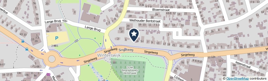 Kaartweergave Singelweg 5-A in Winterswijk