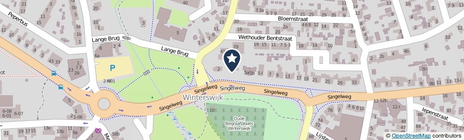 Kaartweergave Singelweg 5 in Winterswijk