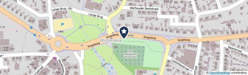 Kaartweergave Singelweg in Winterswijk