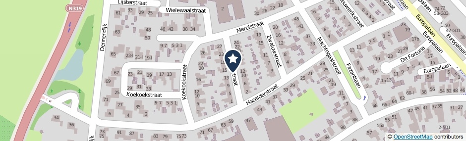 Kaartweergave Spechtstraat in Winterswijk