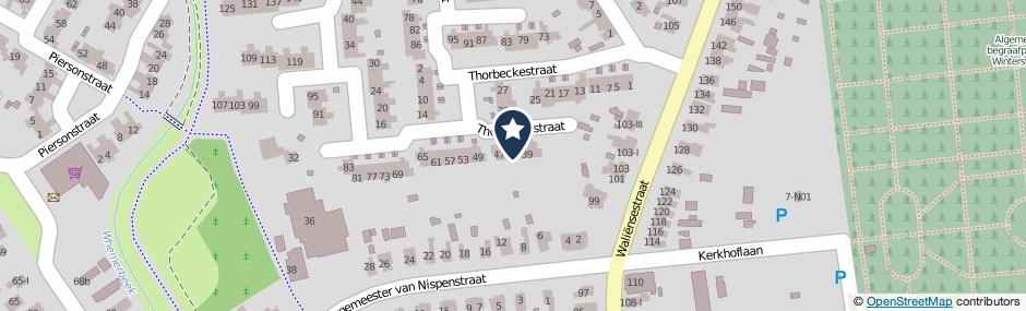 Kaartweergave Thorbeckestraat 43 in Winterswijk
