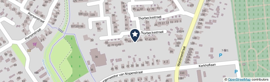 Kaartweergave Thorbeckestraat 55 in Winterswijk