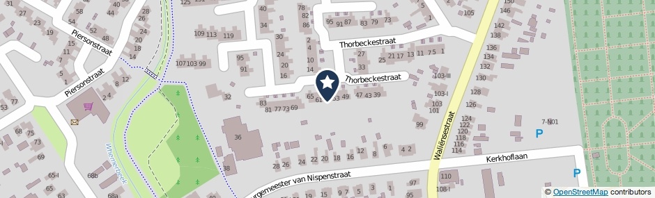 Kaartweergave Thorbeckestraat 57 in Winterswijk