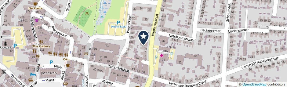 Kaartweergave Vredensestraat 9 in Winterswijk