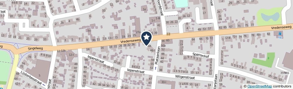 Kaartweergave Vredenseweg 42 in Winterswijk