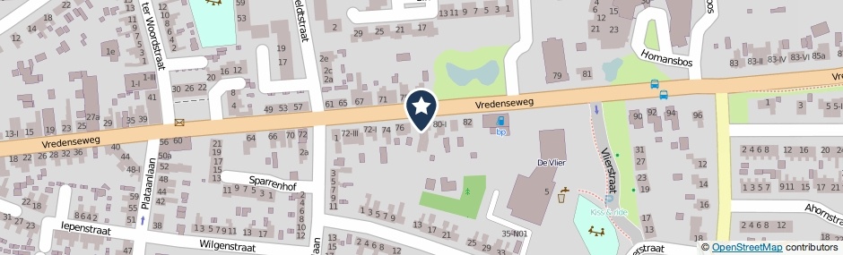 Kaartweergave Vredenseweg 78 in Winterswijk