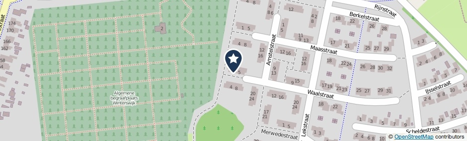 Kaartweergave Waalstraat 1 in Winterswijk