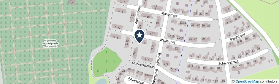Kaartweergave Waalstraat 12 in Winterswijk