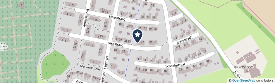 Kaartweergave Waalstraat 25 in Winterswijk