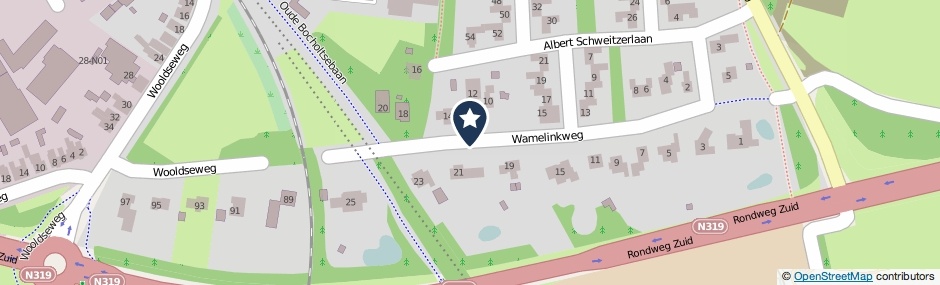 Kaartweergave Wamelinkweg in Winterswijk