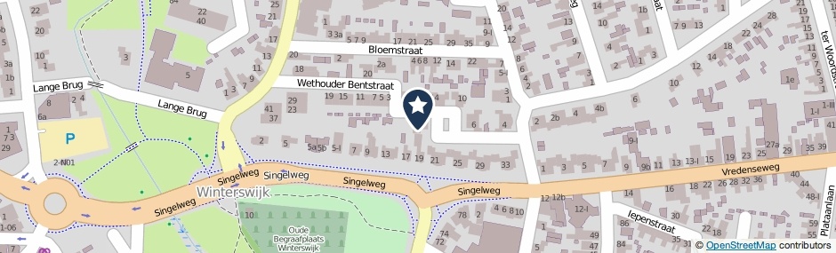 Kaartweergave Wethouder Bentstraat 1 in Winterswijk