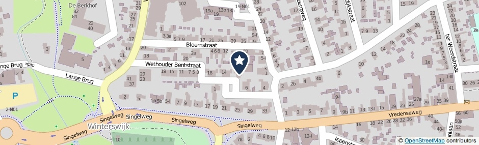 Kaartweergave Wethouder Bentstraat 10 in Winterswijk