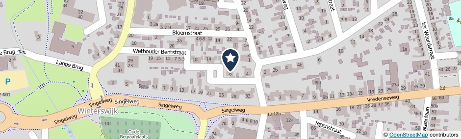 Kaartweergave Wethouder Bentstraat 8 in Winterswijk