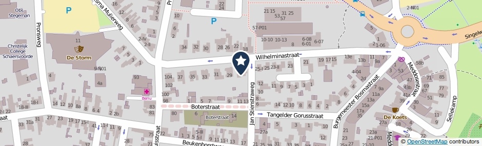 Kaartweergave Wilhelminastraat 27 in Winterswijk