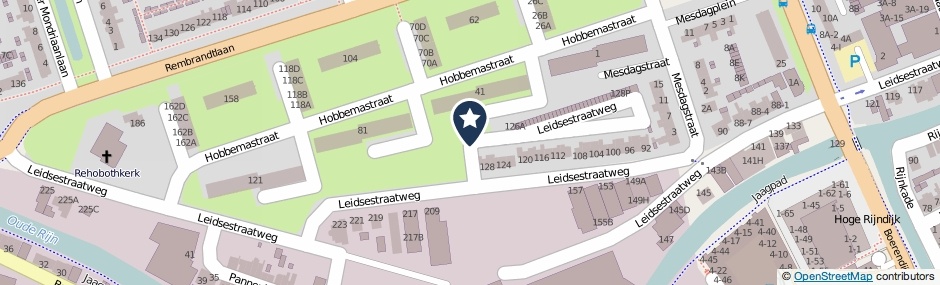 Kaartweergave Leidsestraatweg in Woerden