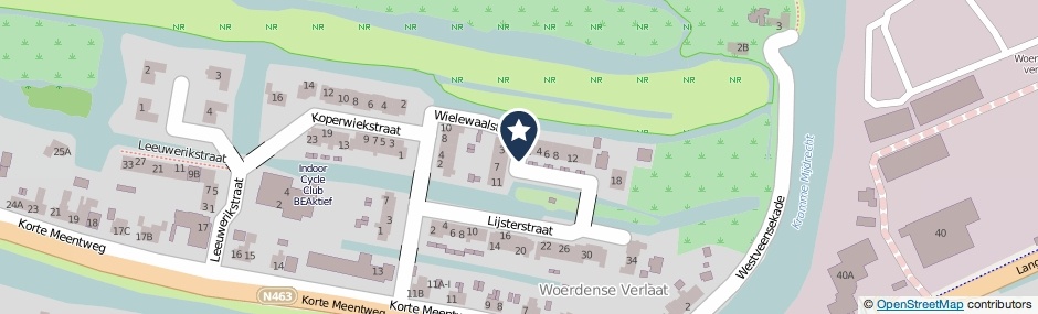 Kaartweergave Wielewaalstraat in Woerdense Verlaat