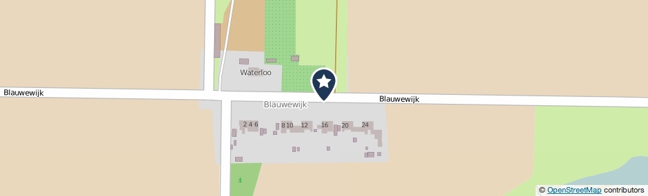 Kaartweergave Blauwewijk in Wolphaartsdijk