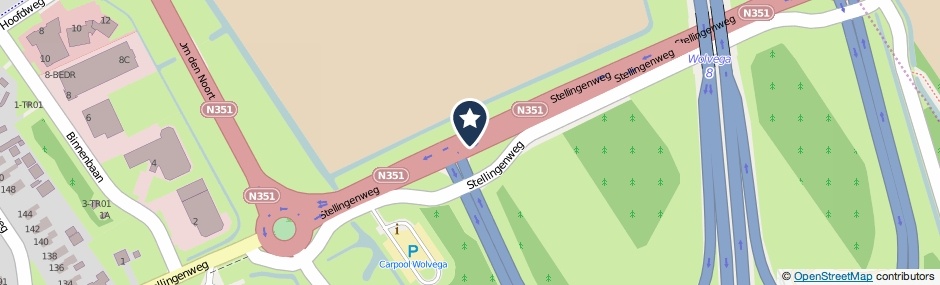 Kaartweergave Stellingenweg in Wolvega