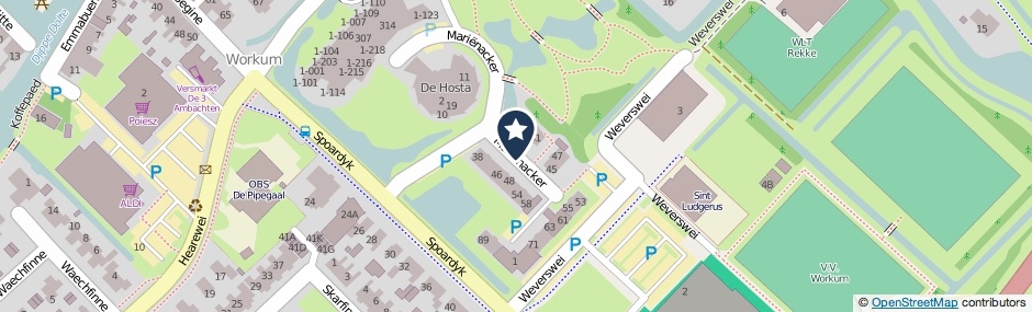 Kaartweergave Marienacker in Workum