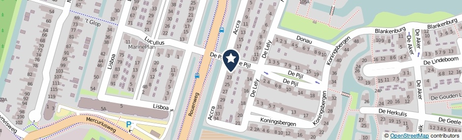 Kaartweergave Accra 21 in Wormer