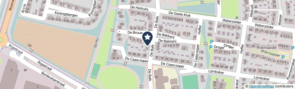 Kaartweergave De Balk 5 in Wormer