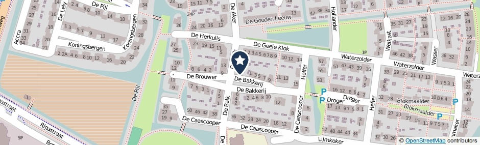 Kaartweergave De Balk 8 in Wormer