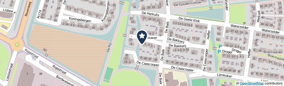 Kaartweergave De Brouwer 7 in Wormer