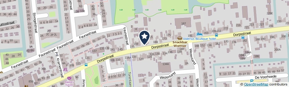 Kaartweergave Dorpsstraat 163 in Wormer