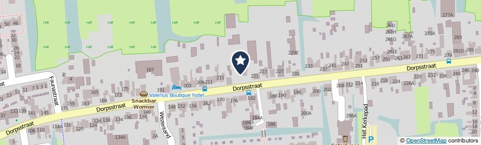 Kaartweergave Dorpsstraat 219 in Wormer