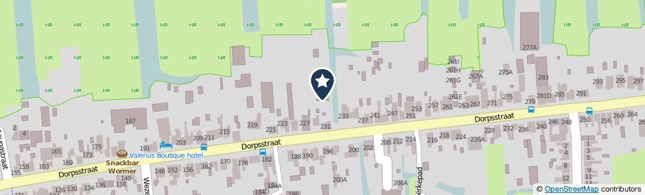 Kaartweergave Dorpsstraat 229-E in Wormer