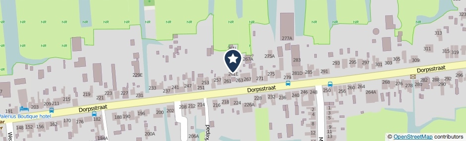 Kaartweergave Dorpsstraat 261-F in Wormer