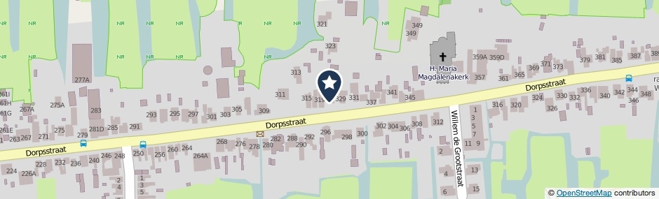 Kaartweergave Dorpsstraat 327 in Wormer