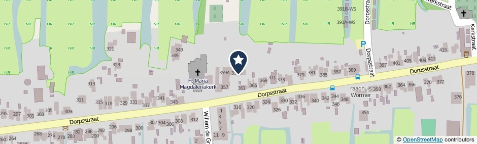 Kaartweergave Dorpsstraat 359-E in Wormer