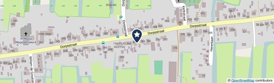 Kaartweergave Dorpsstraat 362-A in Wormer