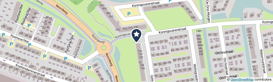 Kaartweergave Gele Lisstraat 143-P in Wormer