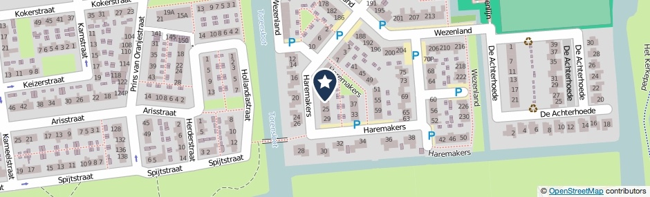 Kaartweergave Haremakers 21 in Wormer
