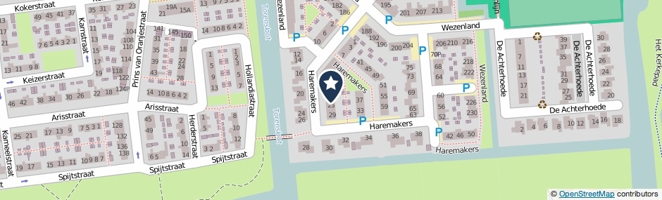 Kaartweergave Haremakers 23 in Wormer
