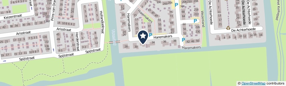 Kaartweergave Haremakers 32 in Wormer